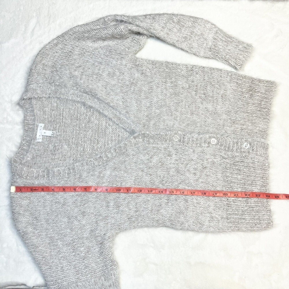 Leith Alpaca Blend Cardigan Eyelash Knit Sz Small - Picture 9 of 10